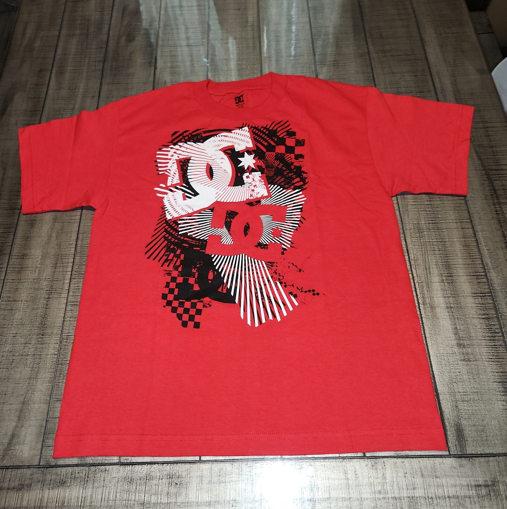 NWOT DC Red Short-Sleeve Graphic Tee with Black & White Print
